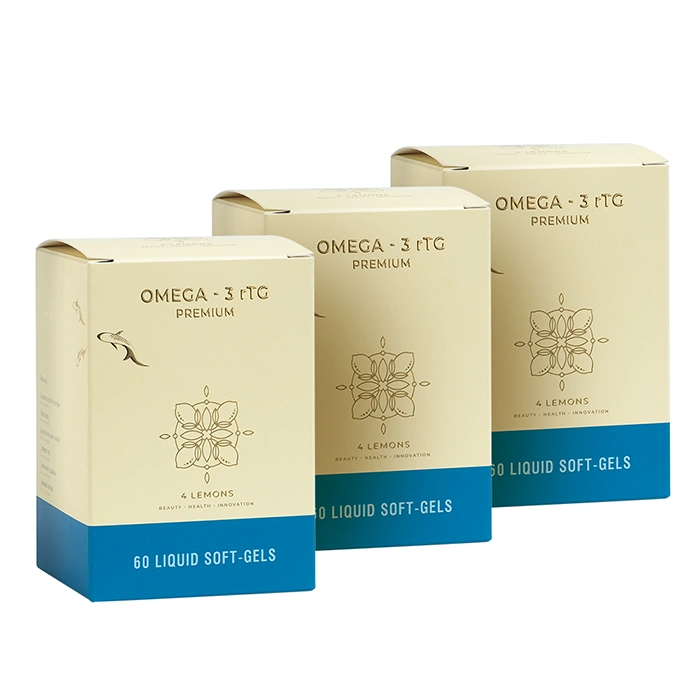 Omega-3 rTG 4 Lemons 3 упаковки Omega-3 rTG 4 Lemons 3 упаковки фото